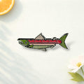 Salmon Fish Enamel Pin Zinc Alloy Metal Brooch for Clothing Hat Backpack Decor Gift