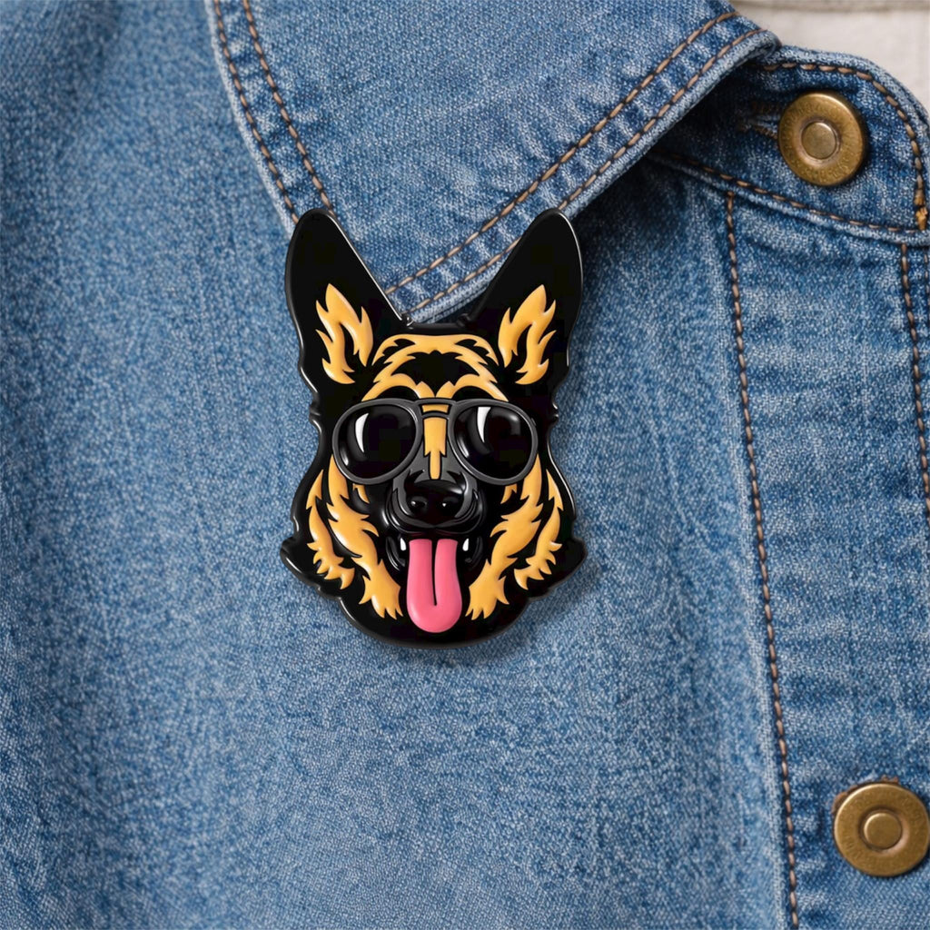 Golden Retriever German Shepherd Husky Enamel Pin Cool Dog With Sunglasses Brooch Lapel Badge Cute Jewelry