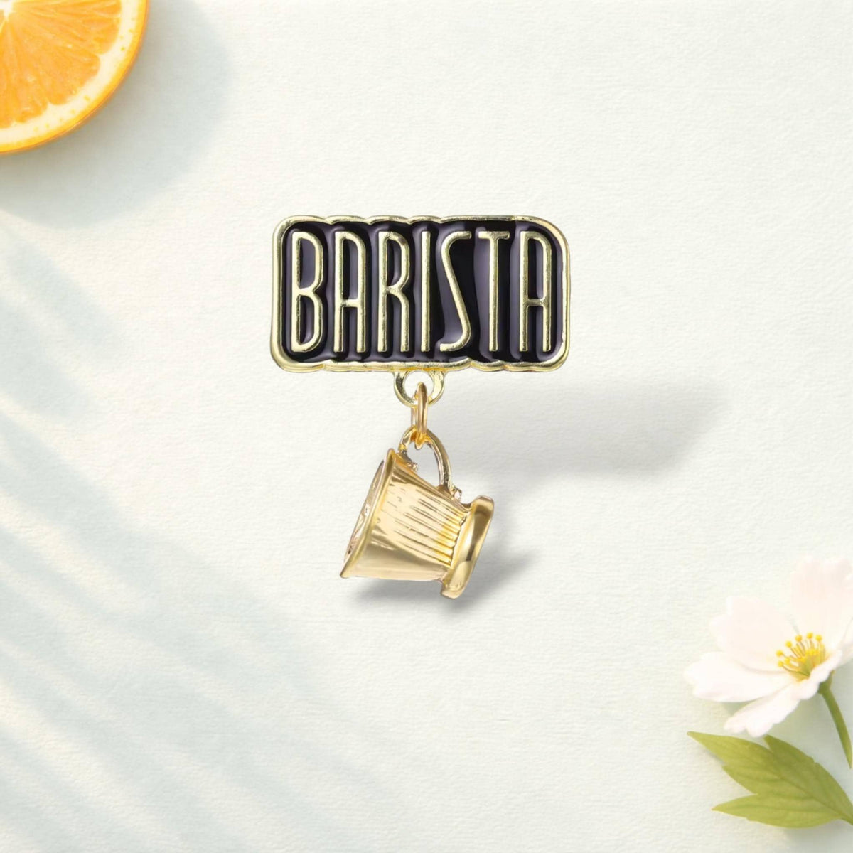 Barista Espresso Coffee Bean Enamel Pin Blended Metal Brooch Lapel Badge Backpack Jewelry Gift for Coffee Lovers