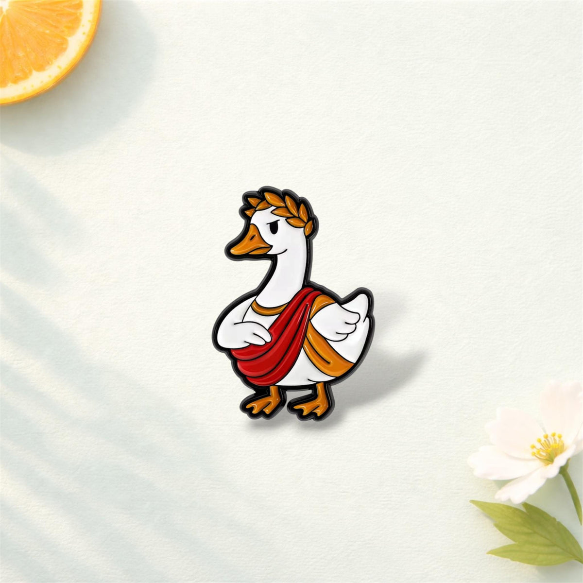 Historical Animal Enamel Pin – Cute Roman Goose, Explorer Chicken & Napoleon Hamster Brooch – Funny Anthropomorphic Lapel Badge Gift