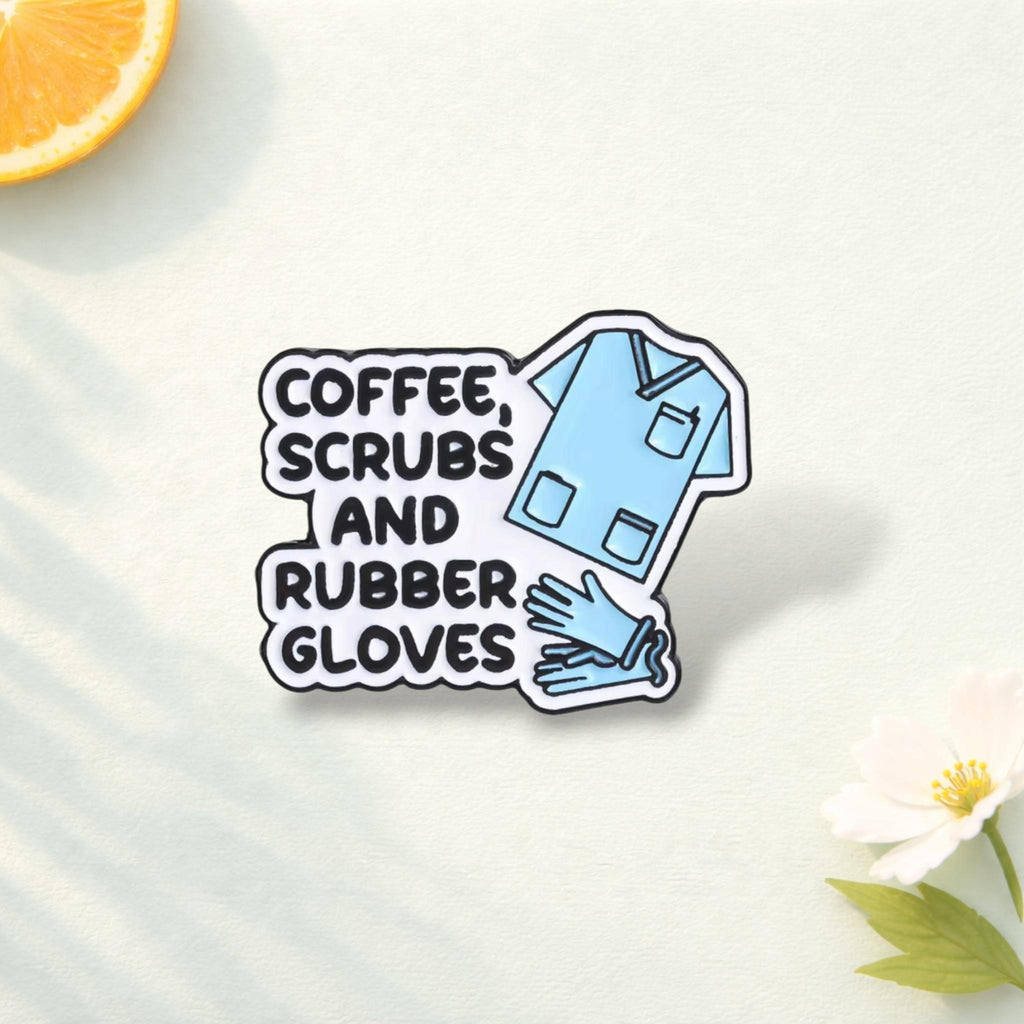 Funny Nurse Scrubs Enamel Pin Set Medical Quote Brooch Nurse Gift Healthcare Worker Badge Backpack Decoration Lapel Pin Jewelry