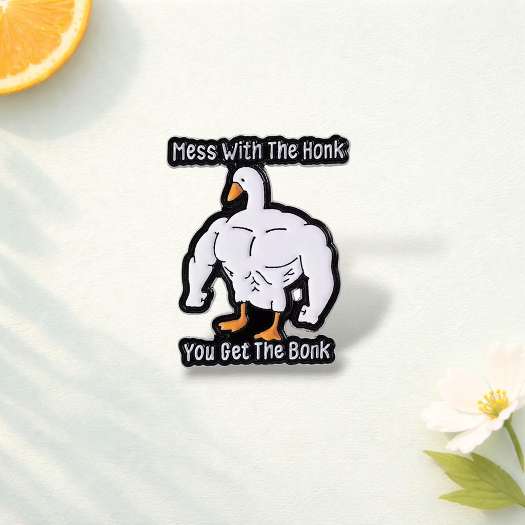 Official Silly Goose Club Enamel Pin Funny Duck Brooch Cartoon Animal Lapel Badge Jewelry Gift for Playful Friends