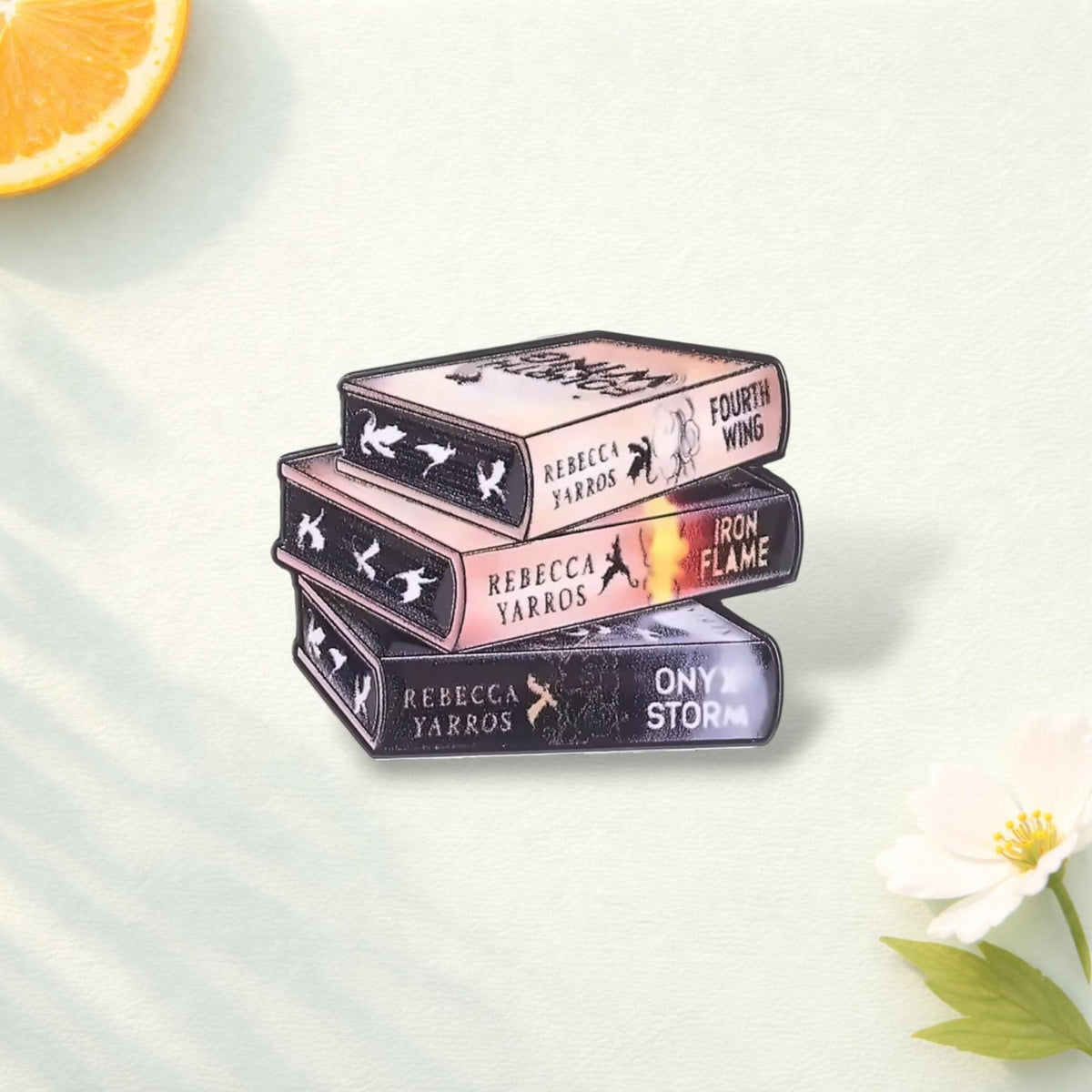 Fourth Wing Enamel Pin Set Creative Reading Badge Dragon Book Lover Gift Fantasy Reader Lapel Pin Elegant Accessory Decoration