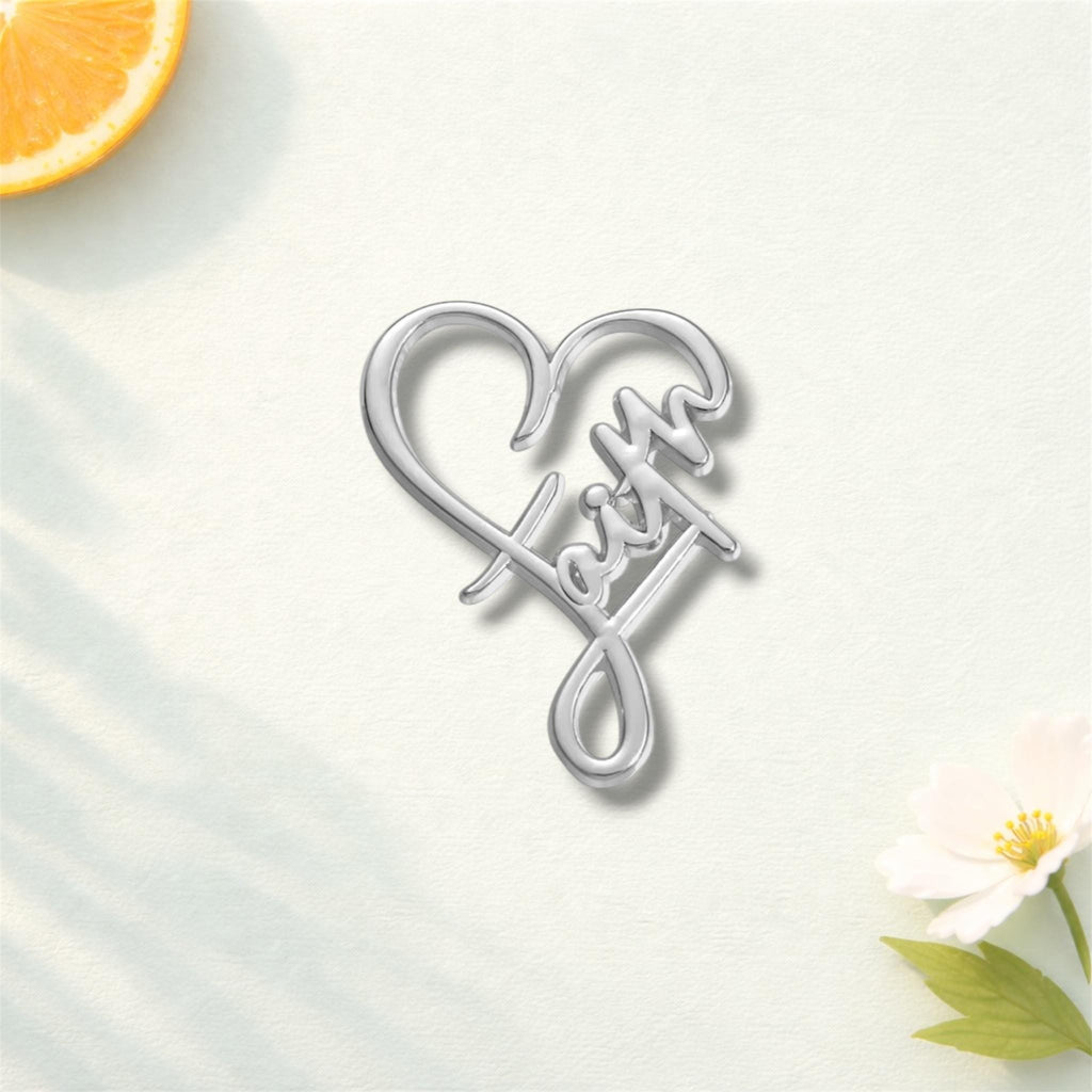 Christian Cross Enamel Pin – Jesus Religious Heart Symbol Brooch – Faith Inspirational Lapel Badge – Catholic & Christian Gift Jewelry