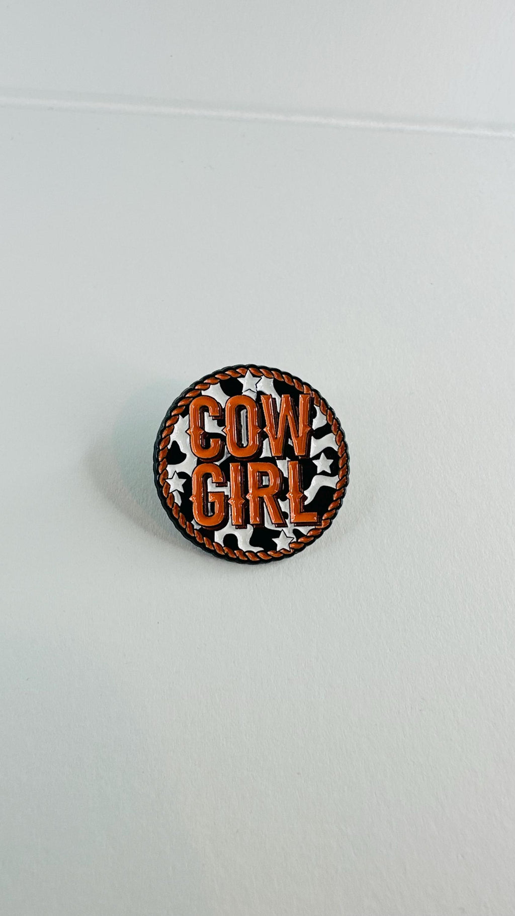 COW GIRL Enamel Pin – “Cool Girl Let Go” Custom Punk Gothic Brooch – Lapel Badge Jewelry Gift for Friends