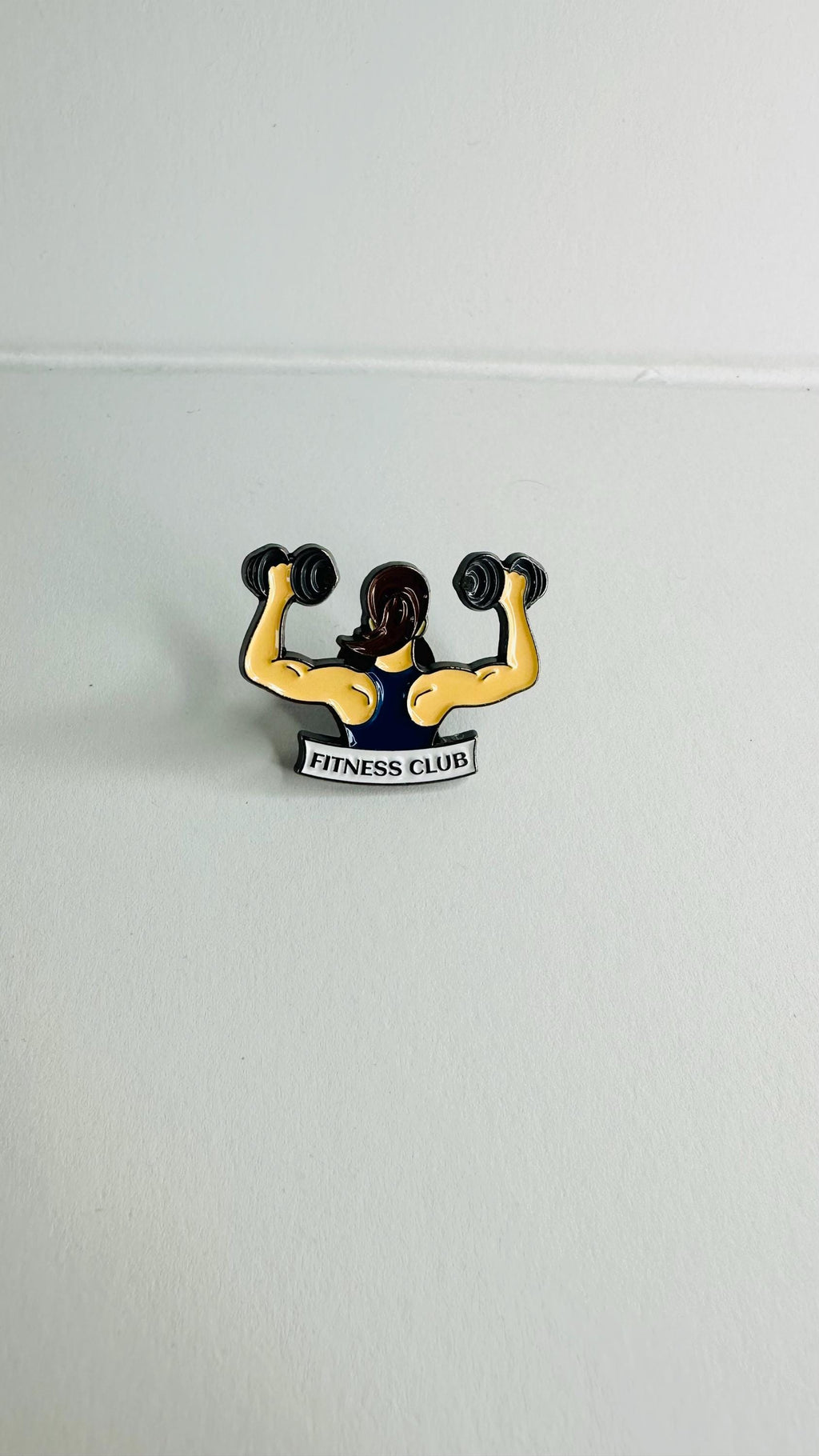 GYM MOOE Enamel Pins Custom Dumbbell Keep Love Sports and Fitness Brooch Lapel Badge Bag Cartoon Jewelry
