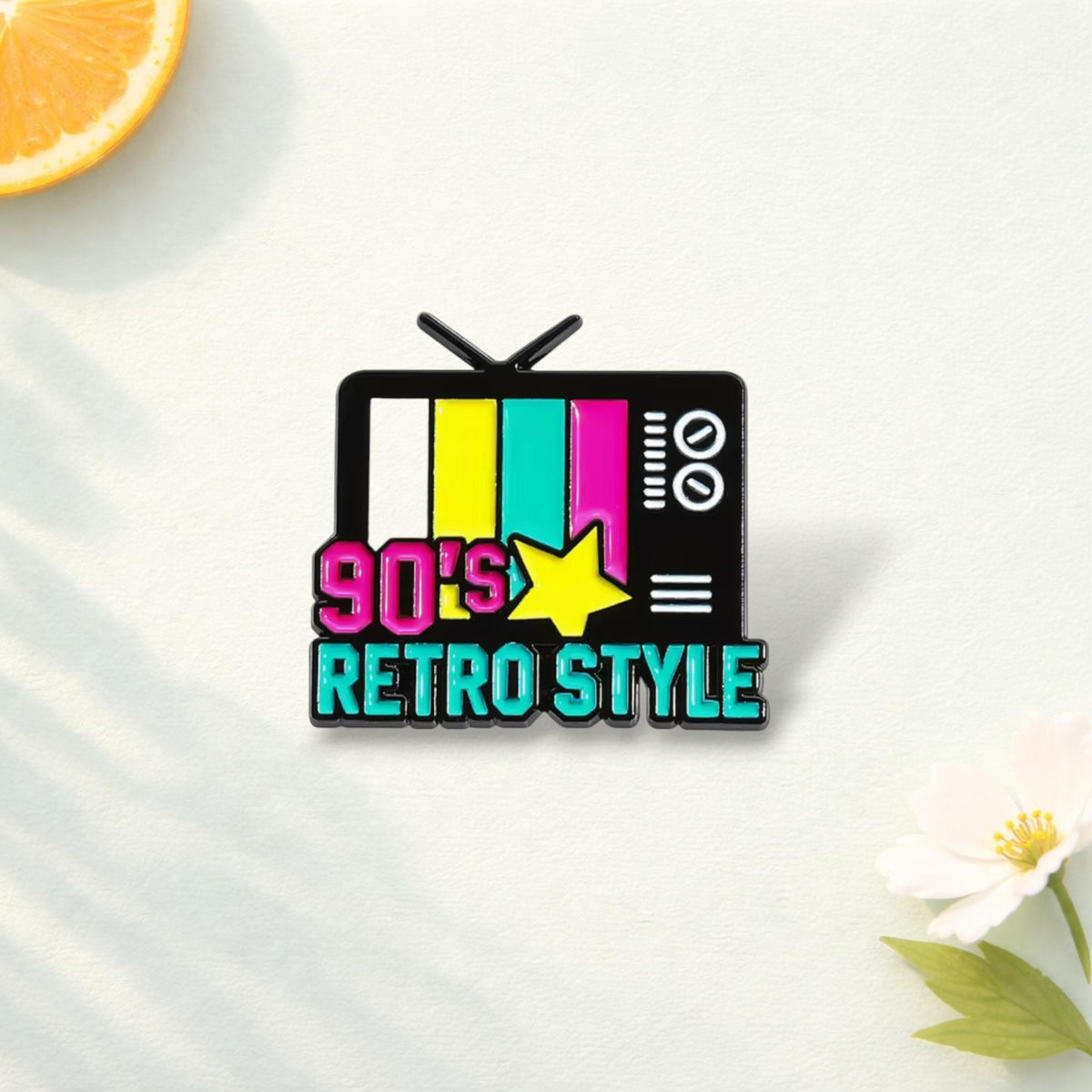 Retro 90s Style Enamel Pin Let Us Go Back Nostalgic Party Brooch Lapel Badge Jewelry Gift for Friends