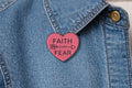 Faith Over Fear Enamel Pin Religious Christian Quote Brooch Lapel Badge Jewelry Gift for Believers