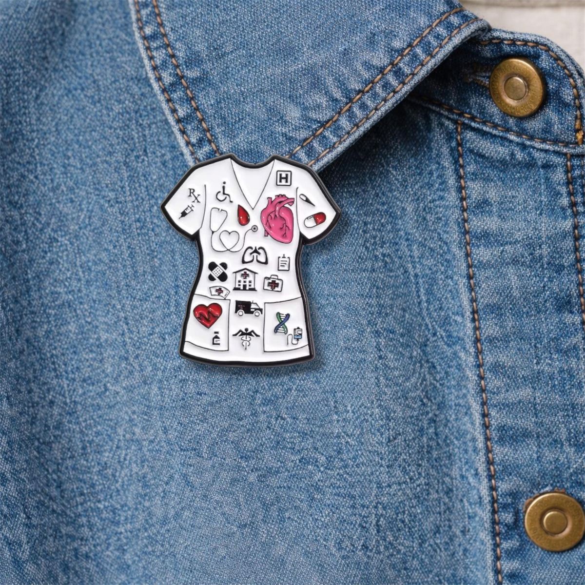 Medical Enamel Brooch Set – Nurse & Doctor Cartoon Medical Tools Pins – Heart, Ambulance  Scalpel Lapel Badges – Healthcare Jewelry Gift