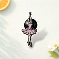 Ballet Dancer Enamel Pin Ballerina Brooch Rhinestone Lapel Pin Gold Plated Dance Jewelry Party Wedding Anniversary Gift for Ballet Lovers