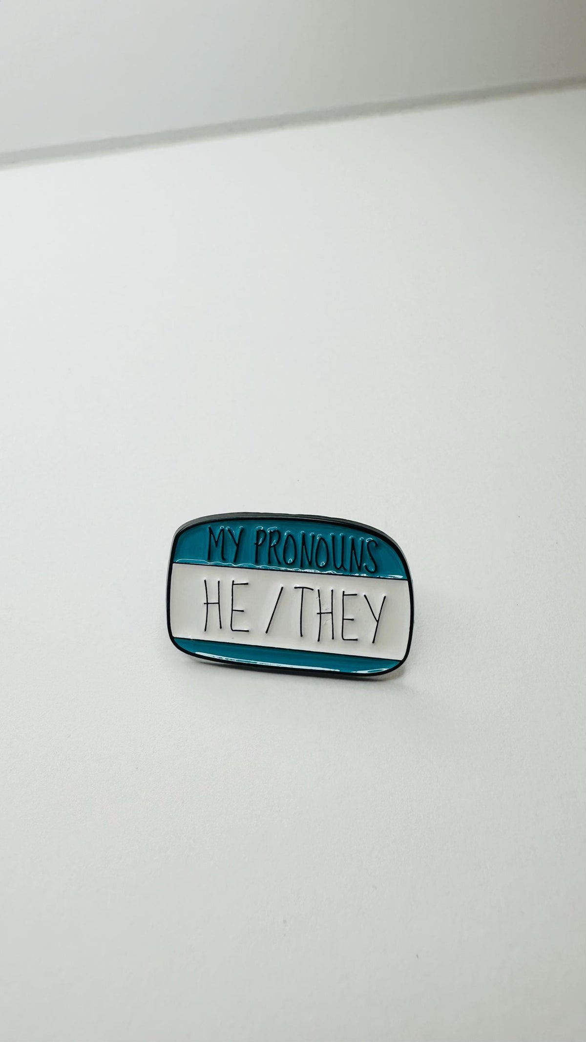 Trans Pride Flag Enamel Pin Custom Pronoun He She They Them Badge LGBTQ Brooch Gender Identity Lapel Pin Jewelry Gift Friends