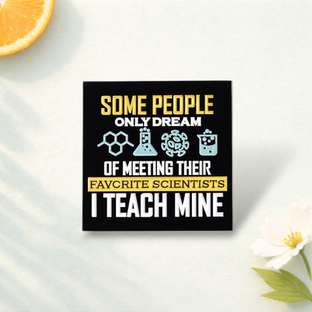 Cartoon Chemical Reagent Elements Enamel Brooch Fashion Clothing Accessories Gift