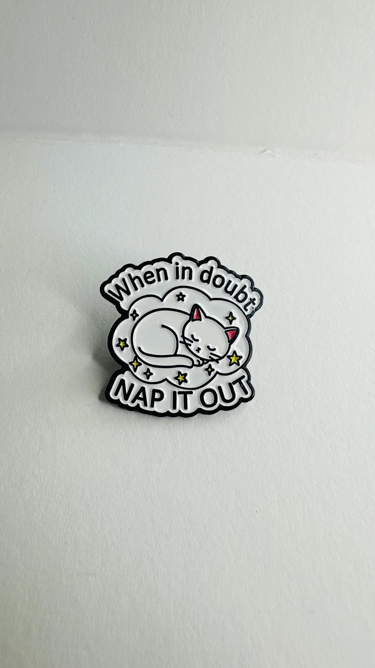 Sarcastic Cat Enamel Pin Set Funny Lazy Cat Brooch Overthinking Nap Quote Badge Kawaii Animal Backpack Decoration Gift
