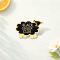 Outsider Society Enamel Pin Cartoon Black Sheep Animal Brooch Lapel Badge Jewelry Gift for Friends Backpack Accessories