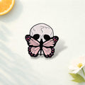 Butterfly Skeleton Enamel Pin Halloween Punk Skull Butterfly Brooch Metal Lapel Badge Jewelry Backpack Gift for Friends