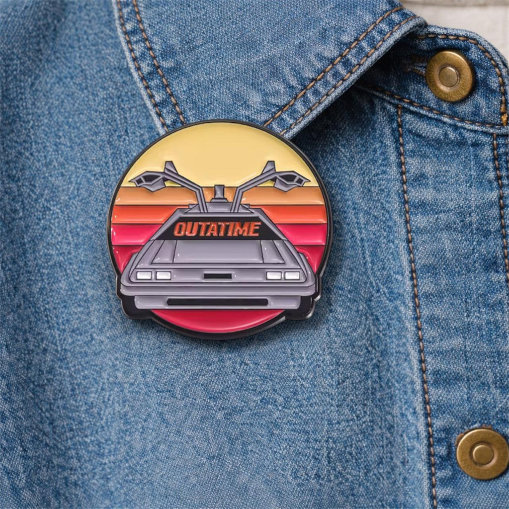 Cartoon Sport Car Brooch Enamel Pins Custom Movies Perimeter Retro Vehicle Brooch Decoration