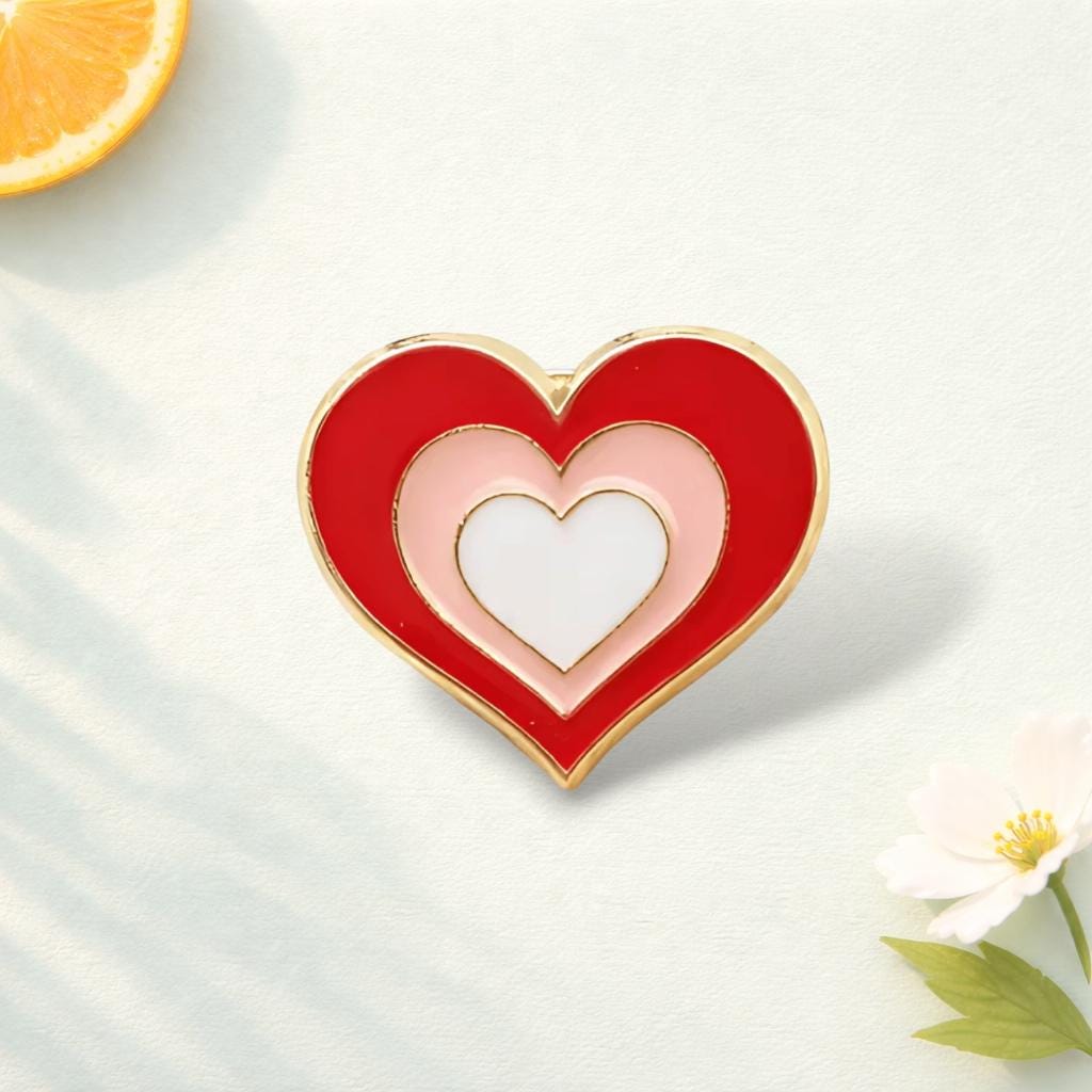 Colorful Heart Enamel Pin Cute Heart Brooch Cartoon Lapel Pin Kawaii Jewelry Backpack Hat Clothing Accessory Gift for Her