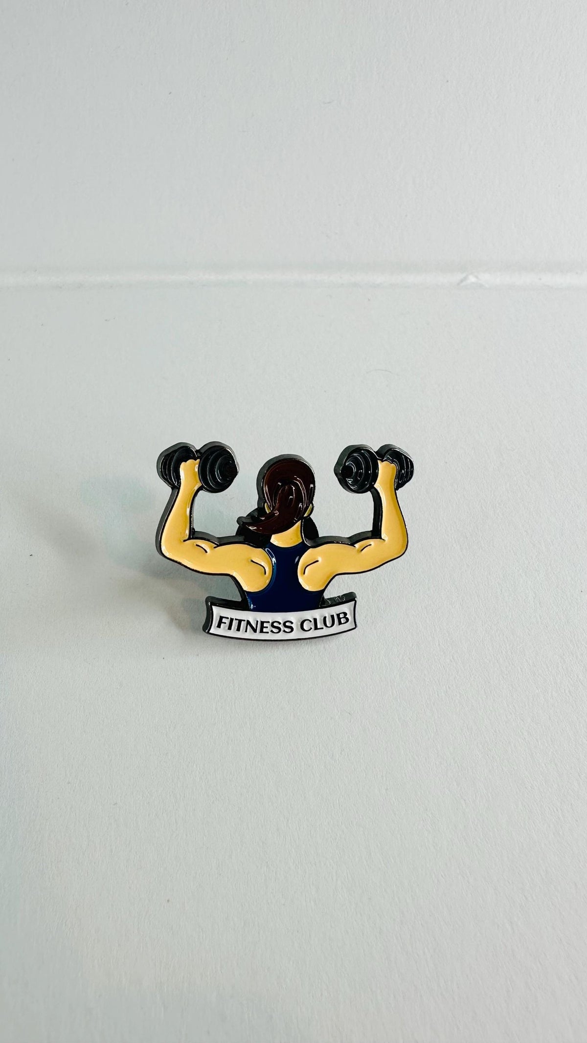 GYM MOOE Enamel Pins Custom Dumbbell Keep Love Sports and Fitness Brooch Lapel Badge Bag Cartoon Jewelry
