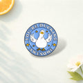 Ducking Awesome Enamel Pin Cute Cartoon Duck Funny Goose Inspired Animal Brooch Lapel Badge Jewelry Gift for Friends
