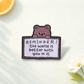Cute Bear And Cat Enamel Pin Set Animal Lover Gift Inspirational Quote Brooch Kawaii Badge Backpack Decoration Lapel Pin Jewelry