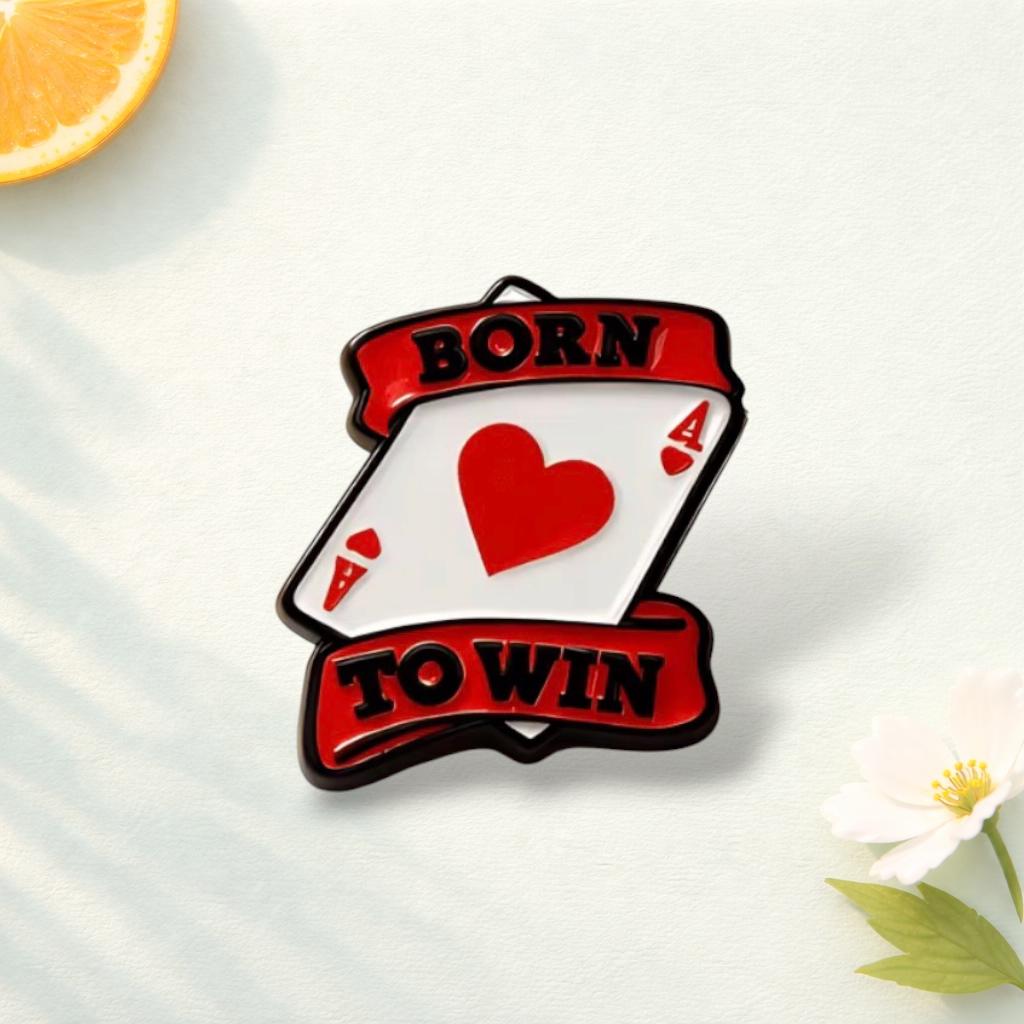 Poker Card Enamel Pin Playing Card Brooch Casino Lapel Pin Black Red White Jacket Shirt Backpack Hat Accessory Gift for Card Lovers
