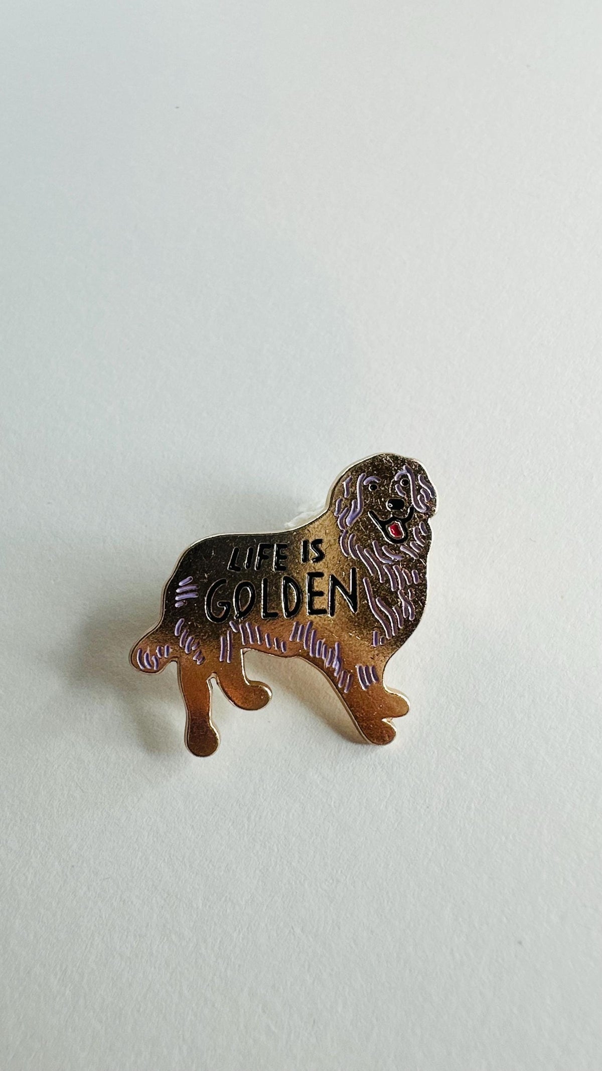 Golden Retriever Enamel Pin Cute Dog Brooch Happy Puppy Lapel Badge Pet Lover Jewelry Gift for Dog Lovers Backpack Pin