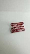 Strong Women Enamel Pin Inspirational Feminist Quote Brooch Life Quote Lapel Badge Jewelry Gift for Women Backpack Pin