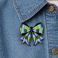 Punk Skull Bat Bowknot Enamel Pins Terrifying Skeleton Spider Brooch Lapel Badge Halloween Jewelry Gift
