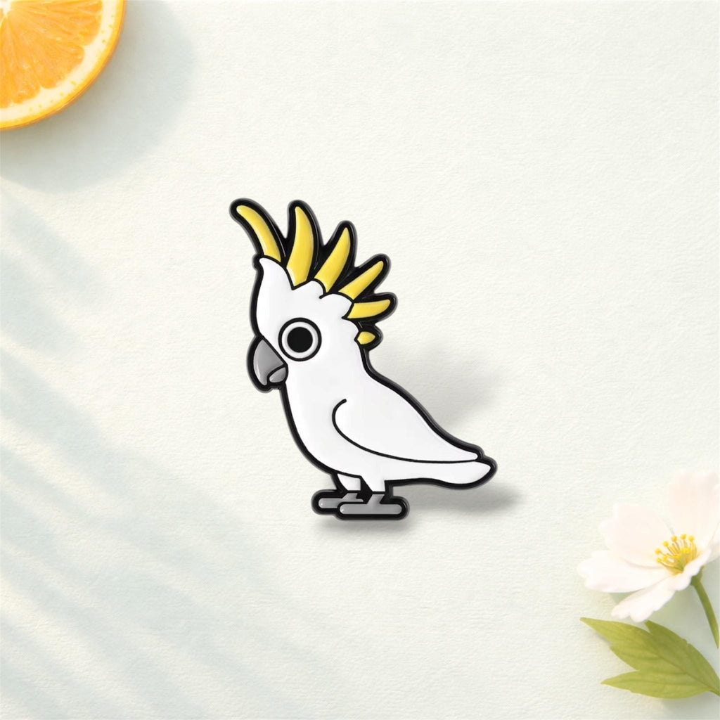 Cartoon Animal Parrot Enamel Pins Macaw Cockatoo Cockatiel Bird Brooch Lapel Backpack Badge Jewelry Gift