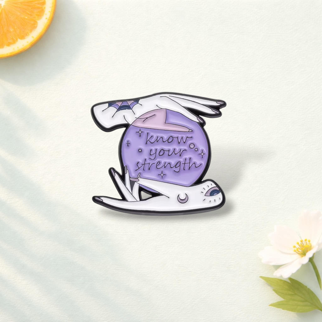 Purple Magic Butterfly Tarot Enamel Pin – Gothic Crystal Ball Brooch – Punk Lapel Badge for Backpack, Clothing & Collar Jewelry Gift