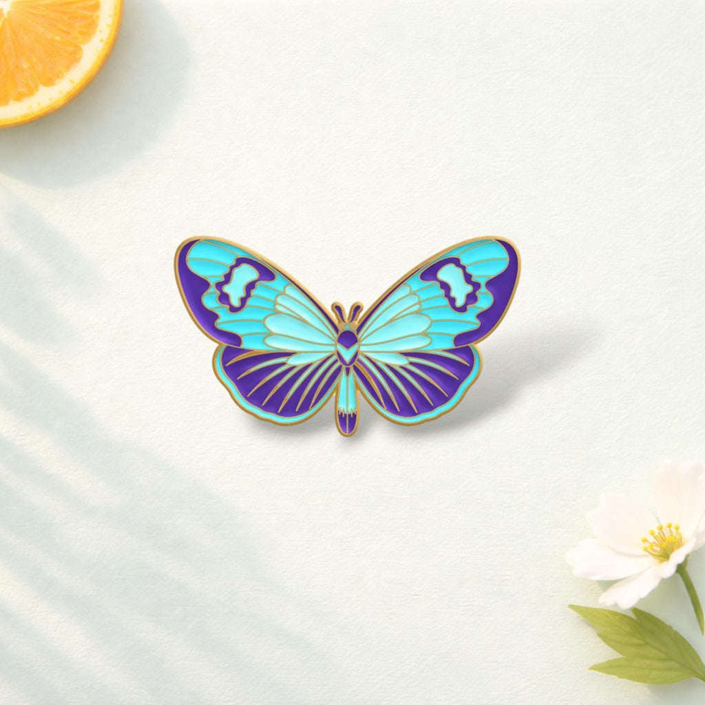 Colorful Butterfly Moth Enamel Pin Cartoon Insect Lepidoptera Brooch Specimen Lapel Badge Jewelry Gift for Friends
