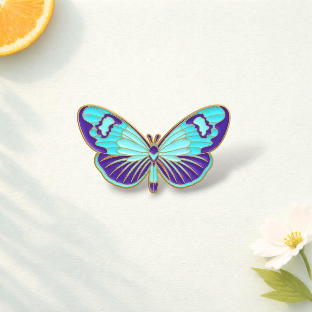 Colorful Butterfly Moth Enamel Pin Cartoon Insect Lepidoptera Brooch Specimen Lapel Badge Jewelry Gift for Friends