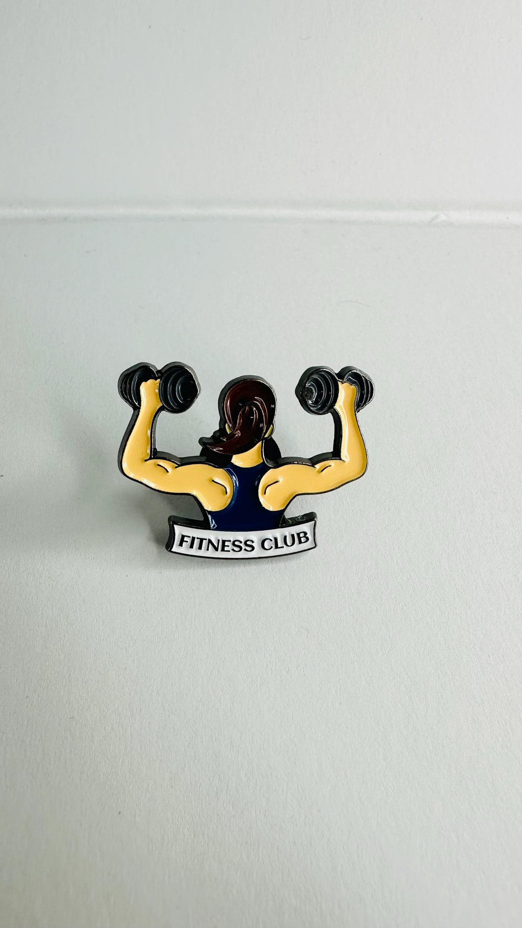 GYM MOOE Enamel Pins Custom Dumbbell Keep Love Sports and Fitness Brooch Lapel Badge Bag Cartoon Jewelry