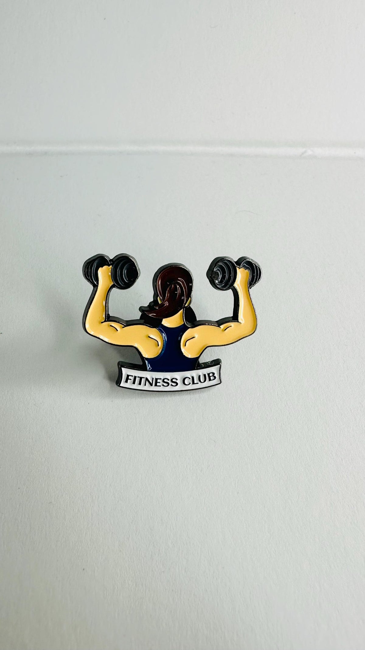 GYM MOOE Enamel Pins Custom Dumbbell Keep Love Sports and Fitness Brooch Lapel Badge Bag Cartoon Jewelry
