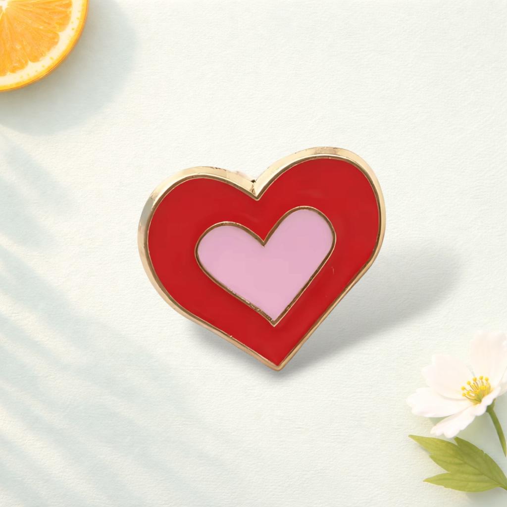 Colorful Heart Enamel Pin Cute Heart Brooch Cartoon Lapel Pin Kawaii Jewelry Backpack Hat Clothing Accessory Gift for Her
