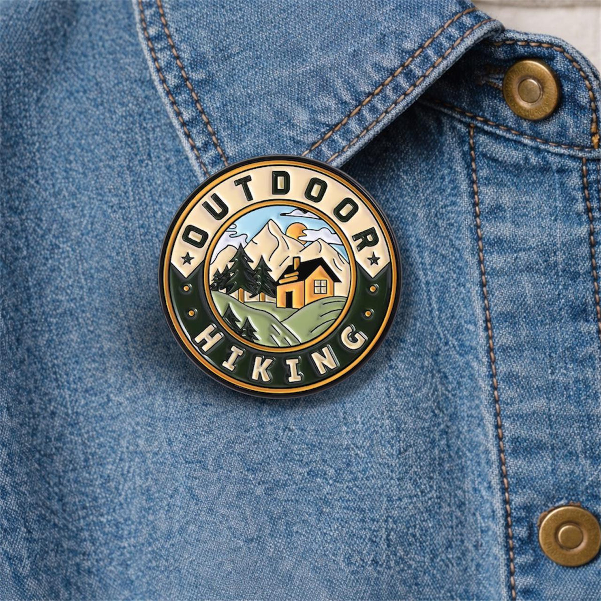 Hiking Adventure Enamel Pin Outdoor Travel Brooch Lapel Badge Motivational Quote Jewelry Gifts for Friends
