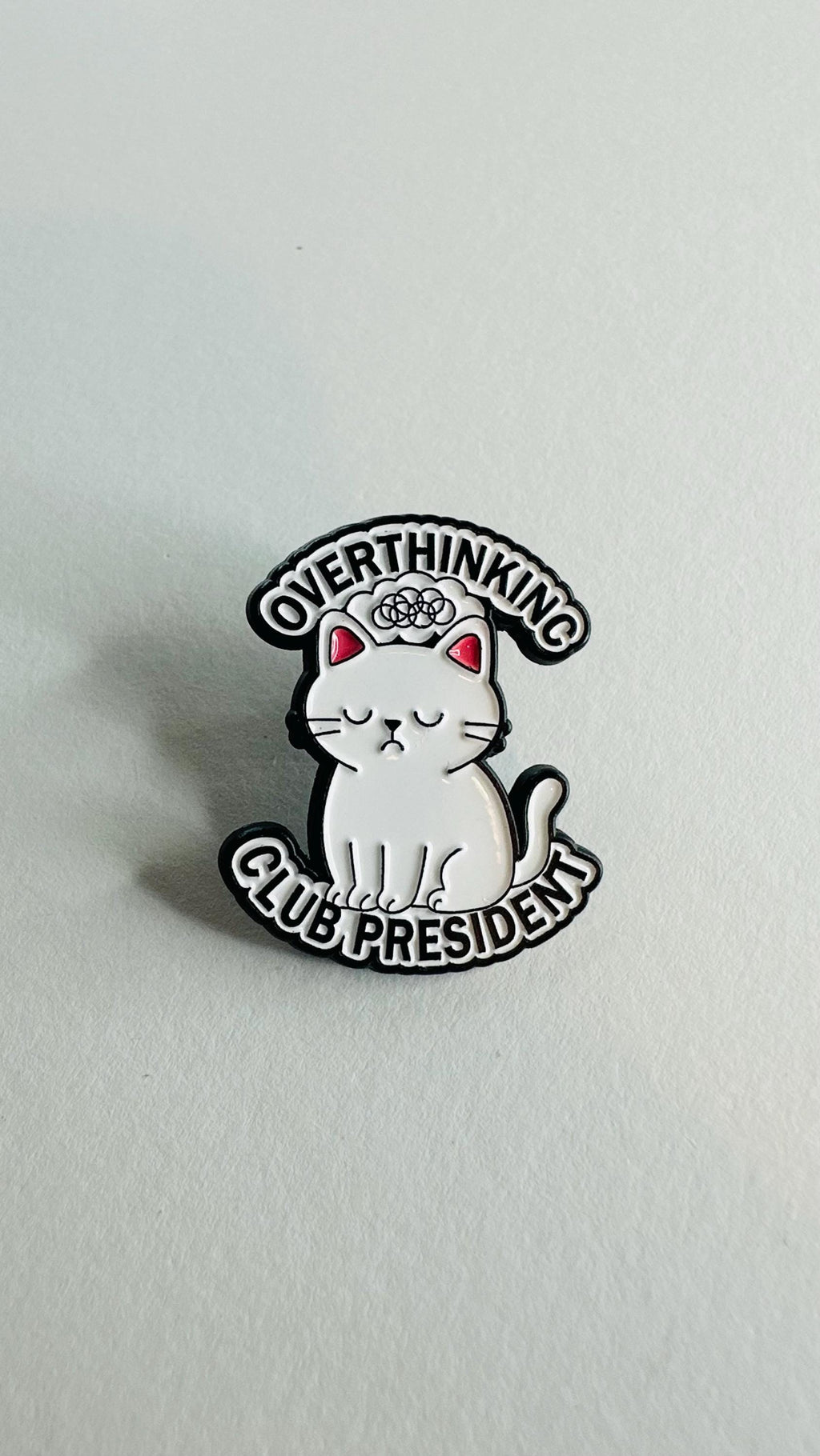 Sarcastic Cat Enamel Pin Set Funny Lazy Cat Brooch Overthinking Nap Quote Badge Kawaii Animal Backpack Decoration Gift
