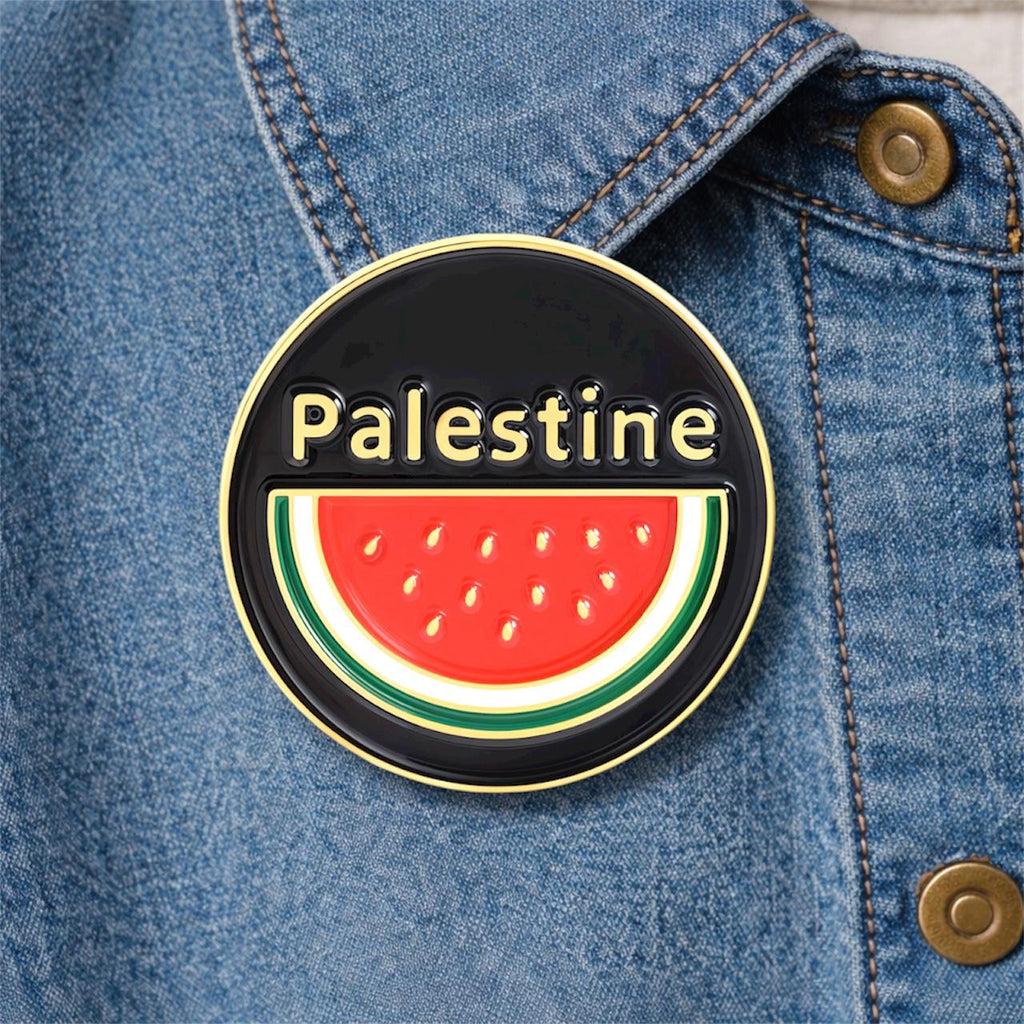 Creative Watermelon Enamel Pin Cute Fruit Themed Metal Brooch for Backpacks and Jackets