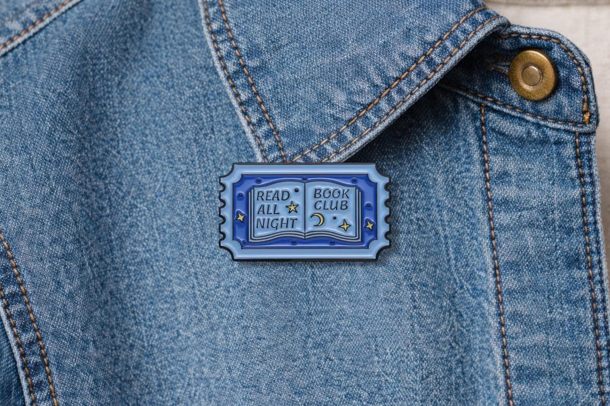 Stamp Bookmark Ticket Enamel Pin Cartoon Book Club Collection Brooch Backpack Collar Badge Lapel Jewelry Gift for Friend