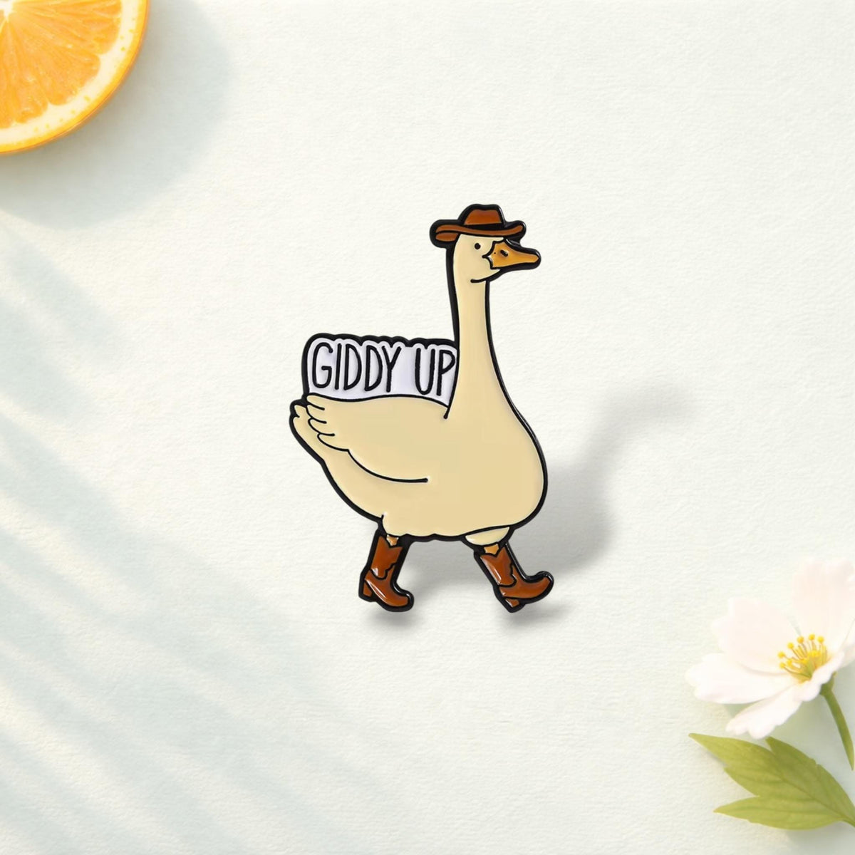 Silly Goose Enamel Pin I Am Judging You Funny Quote Brooch Cartoon Animal Lapel Badge Jewelry Gift for Friends