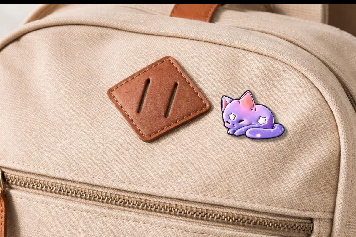 Cute Gradient Colored cat Enamel Pins Kawaii Starry Sky Kitten Cartoon Animal Brooch Lapel Badge Jewelry