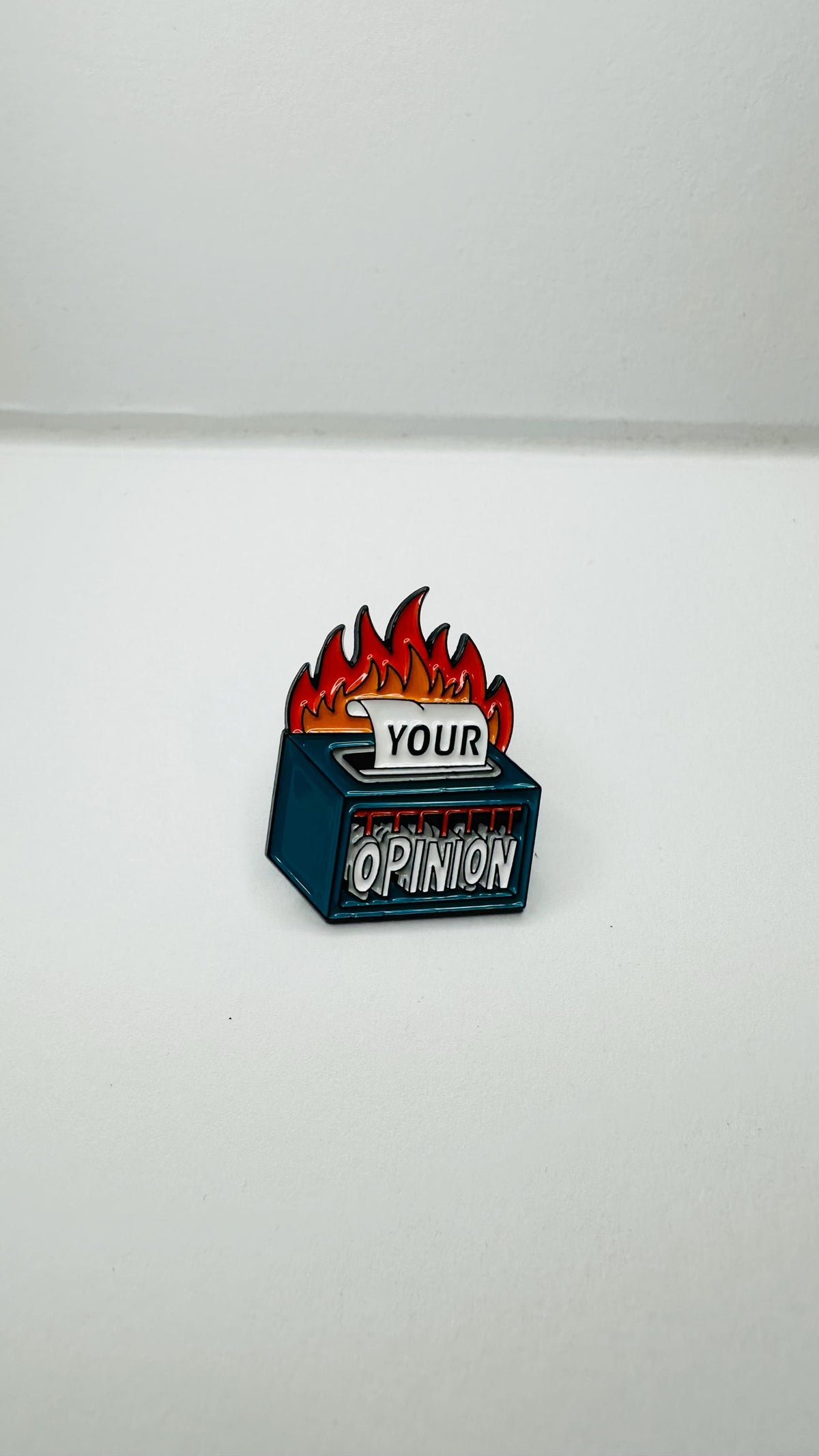 Funny Shredder Incinerator Your Opinion Enamel Pin How Your Email Finds Me Brooch Lapel Badge