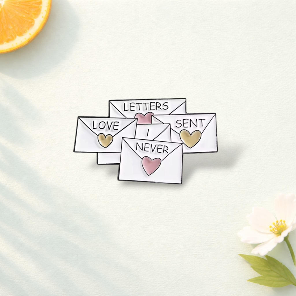 Love Yourself Enamel Pin Encouragement Quote Brooch Envelope Design Lapel Badge Jewelry Gift for Friends