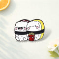 Kawaii Sushi Enamel Pin Cute Cartoon Zinc Alloy Brooch for Backpack Hat Clothes Decor