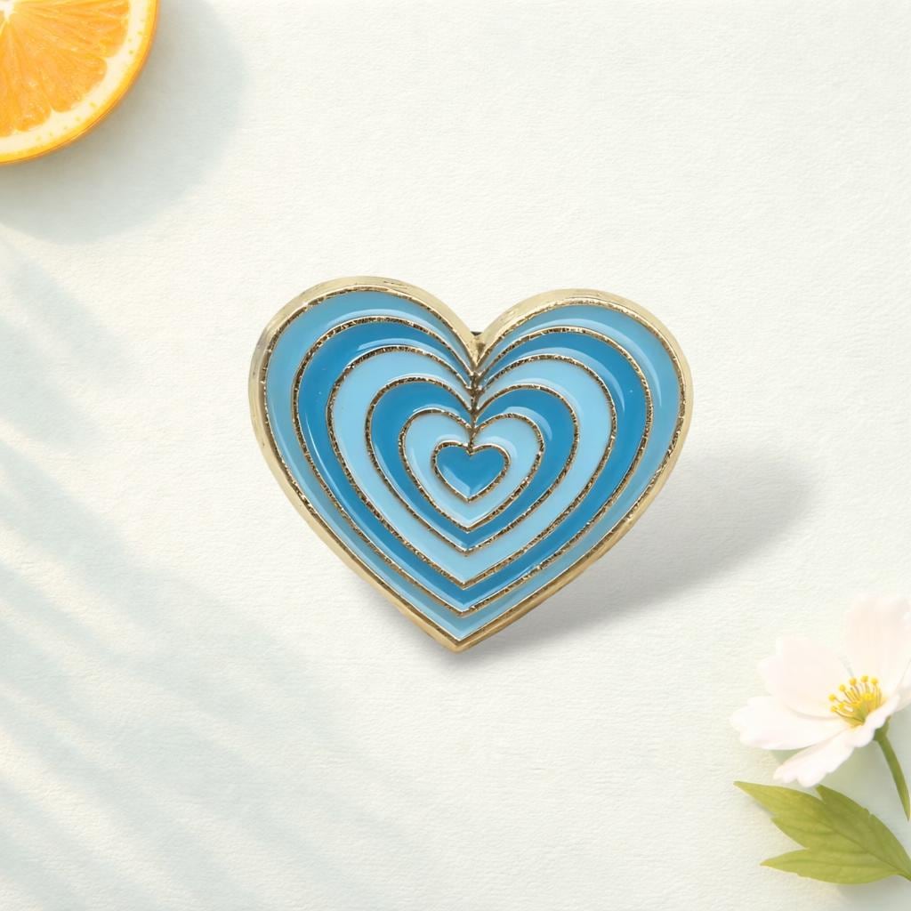 Colorful Heart Enamel Pin Cute Heart Brooch Cartoon Lapel Pin Kawaii Jewelry Backpack Hat Clothing Accessory Gift for Her