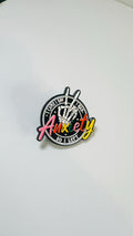 Rainbow Anxiety Skull Hand Enamel Pin Funny Quote Brooch Lapel Badge Jewelry Gift