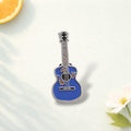 Blue Guitar Versatile Alloy Brooch Pin, Simple Style Alloy Brooch Jewelry Gift Punk Style Minimalist Shape Badge