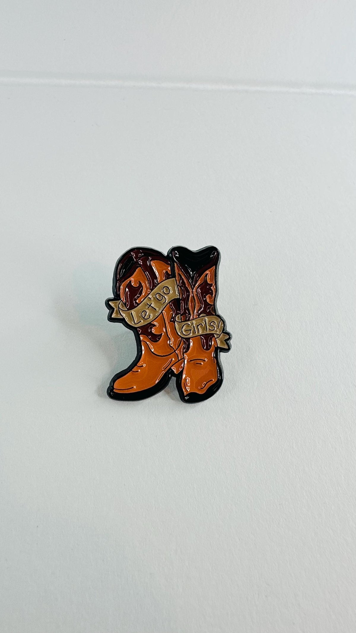COW GIRL Enamel Pin – “Cool Girl Let Go” Custom Punk Gothic Brooch – Lapel Badge Jewelry Gift for Friends