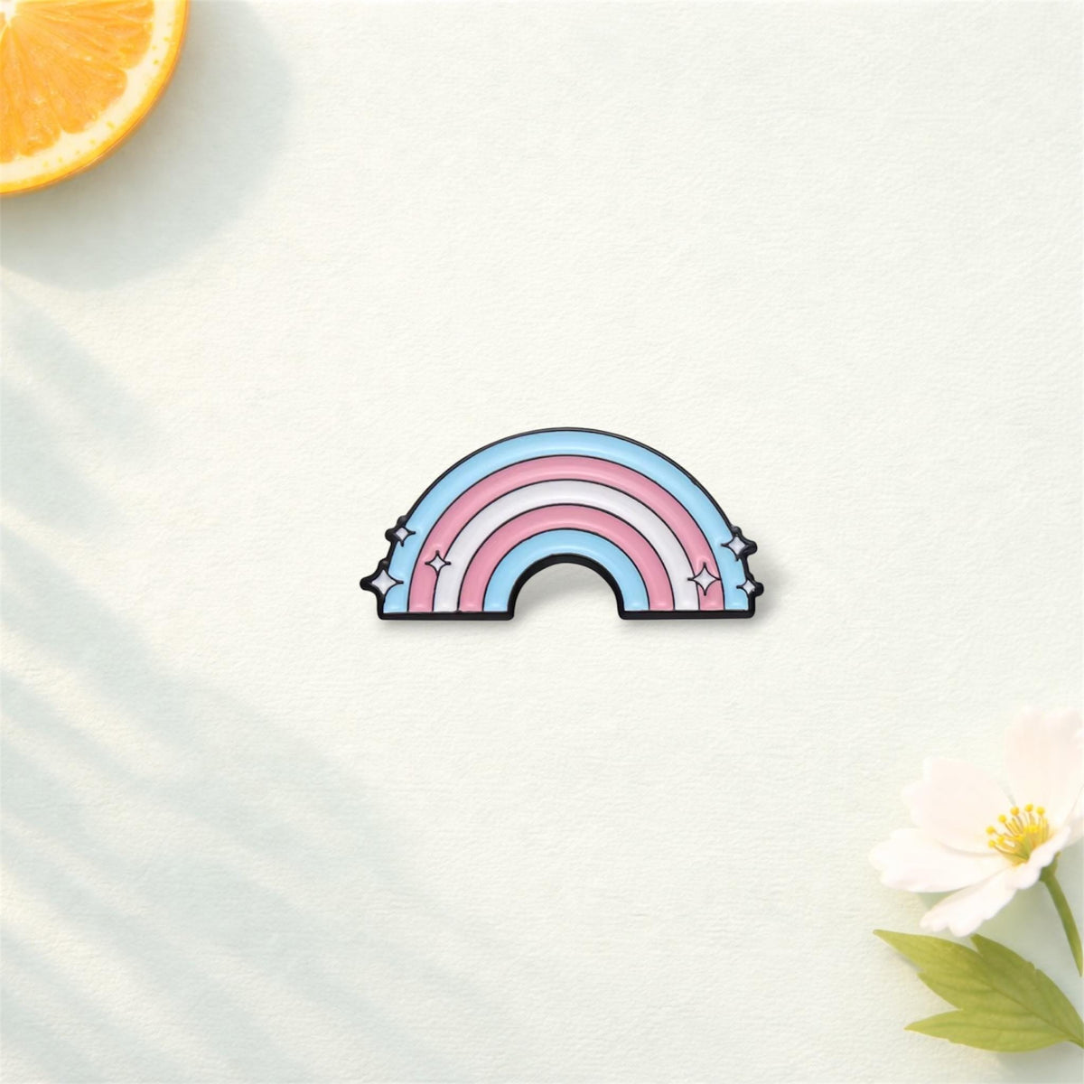 Genderless Heart Enamel Pin – “Trans Rights Are Human Rights” Brooch – LGBTQ+ Pride Lapel Badge for Backpack & Clothes