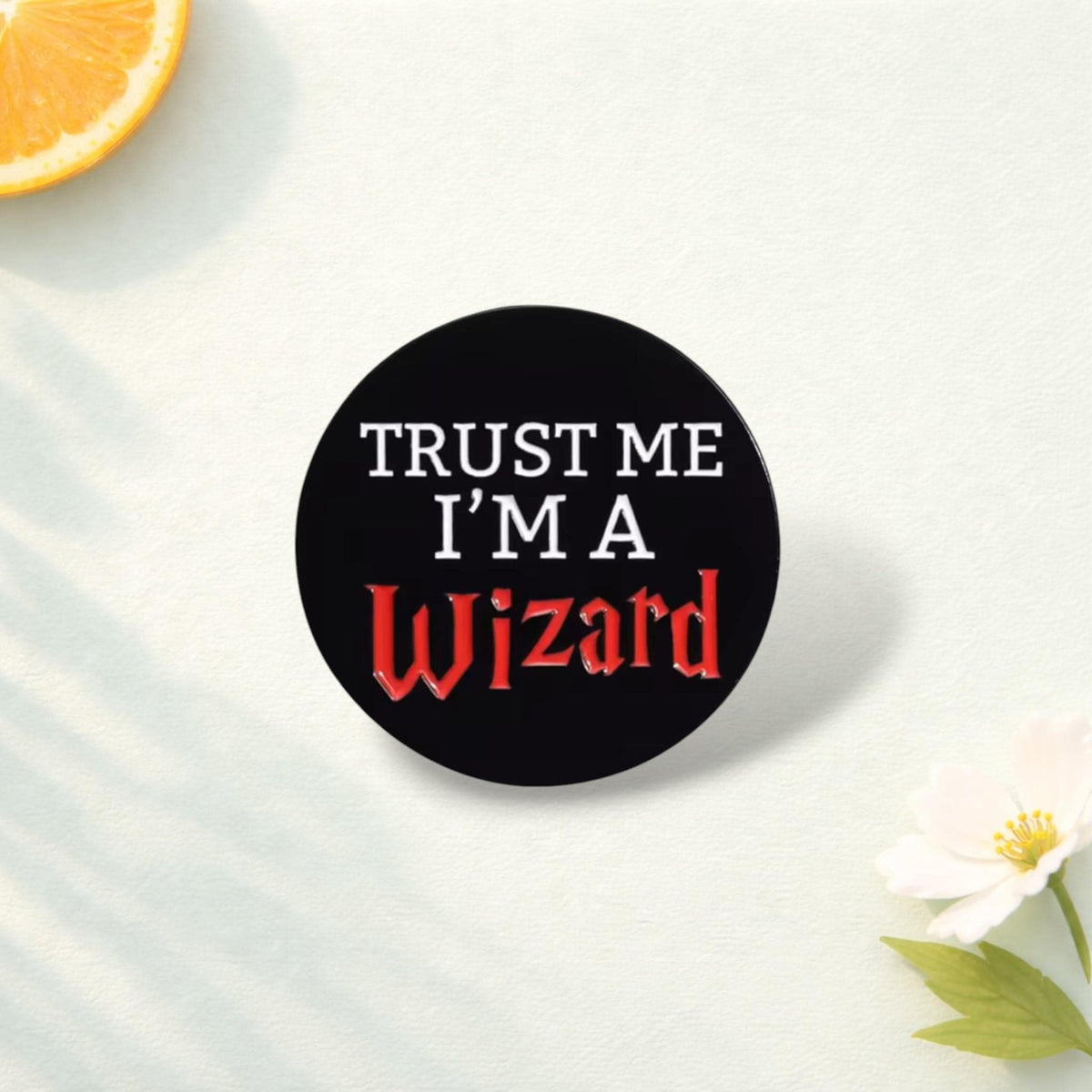 Trust Me I Am A Witch Enamel Pin Punk Quote Witchy Brooch Gothic Badge Magic Lapel Pin Jewelry Gift for Friends Kids